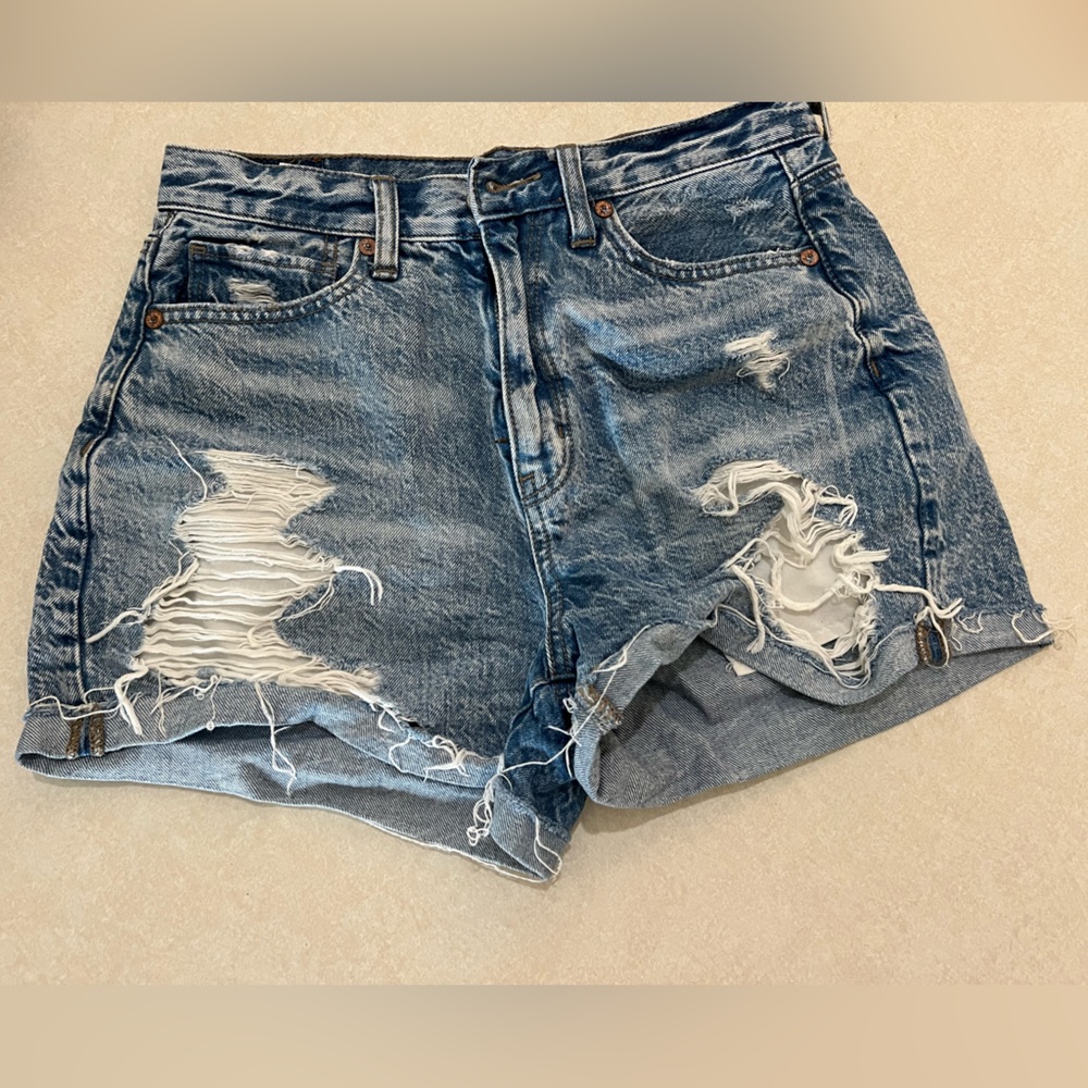 AE distressed jean shorts